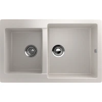 Кухонная мойка Ulgran Classic U-505-331 Белая искусственный камень (литьевой мрамор) встраиваемый