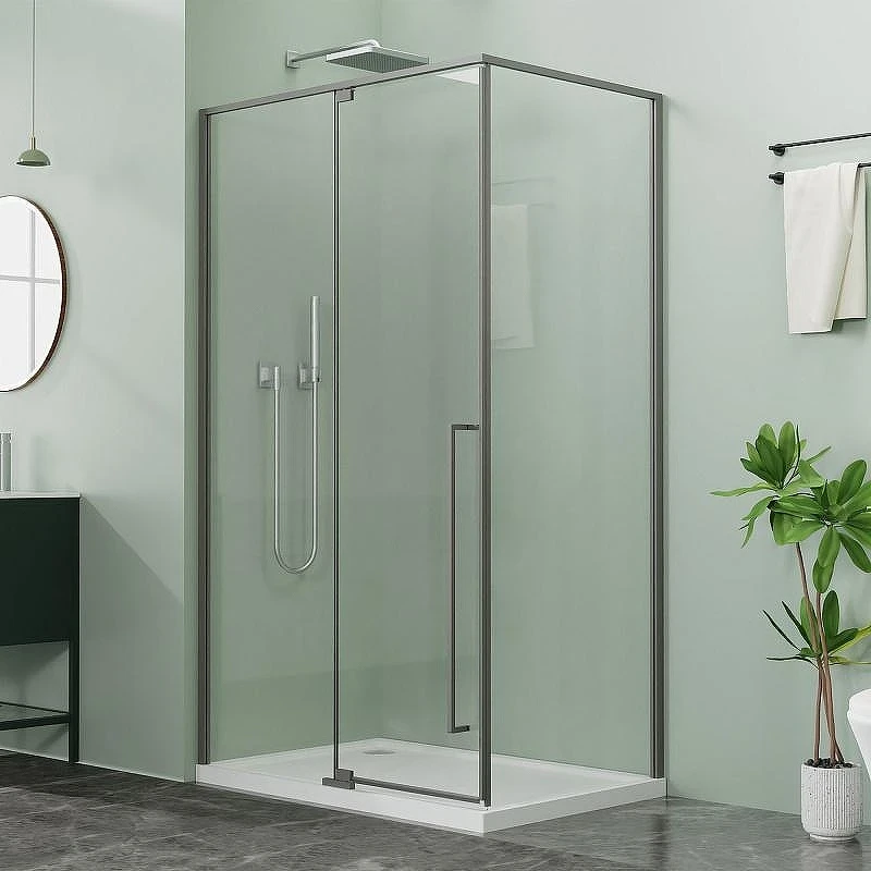 Душевой уголок Azario Male 100x100 AZ-J50-100-MGR-CL профиль Графит матовый стекло прозрачное