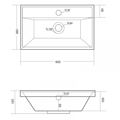Раковина Madera Classica Slim 60 4627173210874 Белая