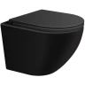 Комплект унитаза WellWant Aura WWU01122B с инсталляцией WellWant Standart 50 WWISI111BB с сиденьем Микролифт и Черной матовой клавишей смыва