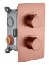 Смеситель для душа Boheme Cell 134-2-CB с термостатом цвет Брашированная медь