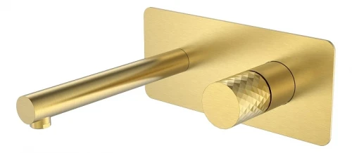 Смеситель для раковины Boheme Stick 125-MG цвет Золото матовое