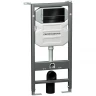 Комплект унитаза с инсталляцией Ceramicanova Play CN3001_1002B_1000 с сиденьем Микролифт и Черной матовой клавишей смыва фаянс подвесной