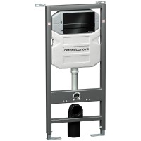 Комплект унитаза с инсталляцией Ceramicanova Play CN3001_1002B_1000 с сиденьем Микролифт и Черной матовой клавишей смыва фаянс подвесной