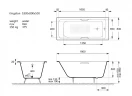 Чугунная ванна Vinsent Veron Kingston 180x80 VKN1808050H/VH0012BR-AS цвет Белый с квадратными бронзовыми ручками и антискользящим покрытием