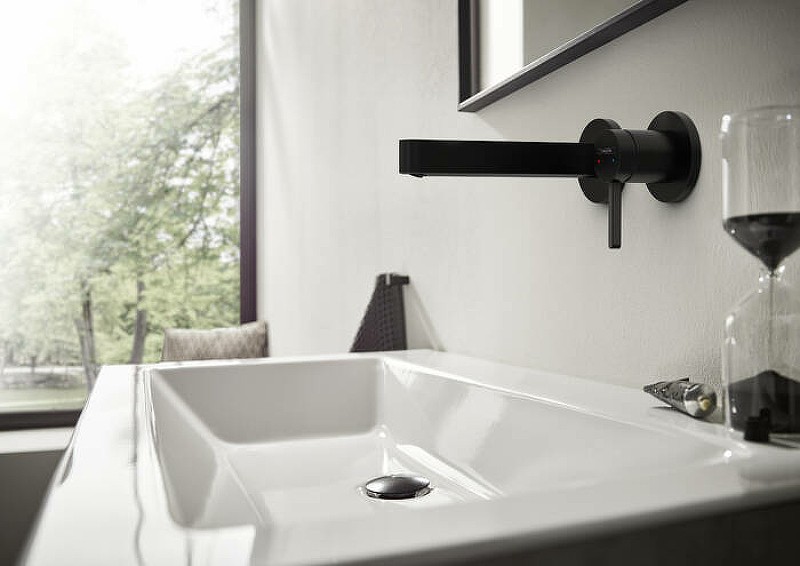 Смеситель для раковины Hansgrohe Finoris 76051670 Черный матовый латунь встраиваемый
