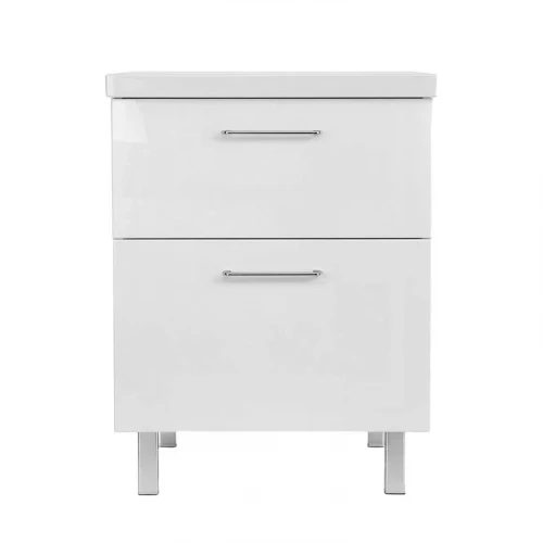 Тумба с раковиной Azario Ника 60 Н CS00106459 цвет Белый глянцевый