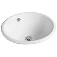 Раковина CeramaLux 50 1203 Белая фаянс полувстраиваемая