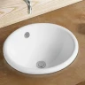 Раковина CeramaLux 50 1203 Белая фаянс полувстраиваемая