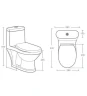 Унитаз моноблок Nofer Infantil 23154 детский цвет Белый с бачком и сиденьем Микролифт