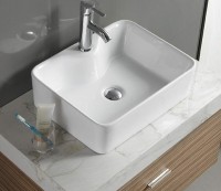 Раковина-чаша CeramaLux 48 7291 Белая фаянс накладная