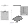 Душевой поддон из искусственного камня Esbano Luxe ESP-LX108B 100x80 ESPLX 108B Черный матовый