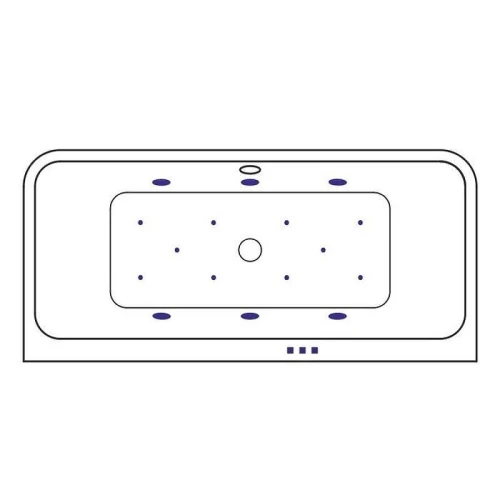 Акриловая ванна Excellent Arana 180x85 WAEX.ARA18.RELAX.WH цвет Белый с гидромассажем форсунки Белые