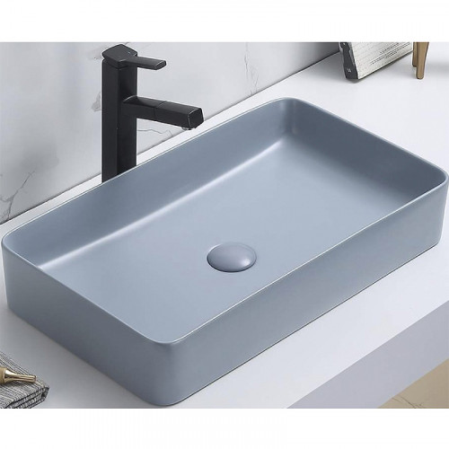 Раковина-чаша CeramaLux 60 78189MHL-4 Голубая фаянс накладная