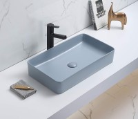 Раковина-чаша CeramaLux 60 78189MHL-4 Голубая фаянс накладная