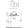Раковина Berges Small 37 L 182009 Белая глянцевая фарфор подвесная, накладная