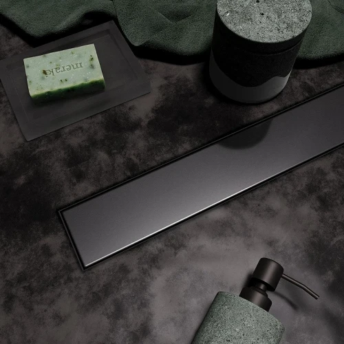 Душевой лоток Veconi Stesso Graphite 700 VS700GR с решеткой цвет Графит брашированный / под плитку
