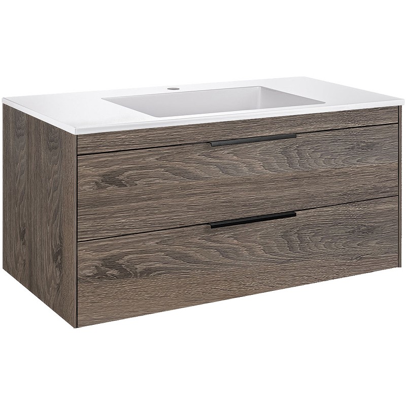 Тумба под раковину Vincea Chiara 2D 100 VMC-2C2100RO подвесная R.Oak МДФ / ЛДСП
