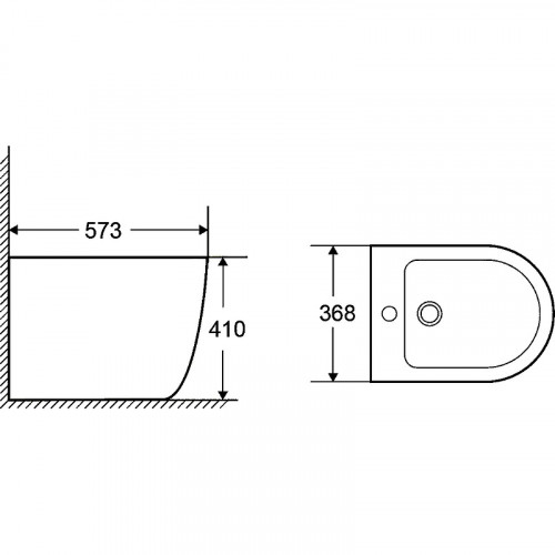 Биде WeltWasser Merzbach 003 GL-WT 10000003705 Белый глянец