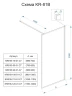Душевая перегородка Veconi Korato KR-81В 100 KR81B-100-01-C7 профиль Черный матовый стекло прозрачное