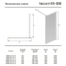 Душевая перегородка Veconi Korato KR-81В 100 KR81B-100-01-C7 профиль Черный матовый стекло прозрачное