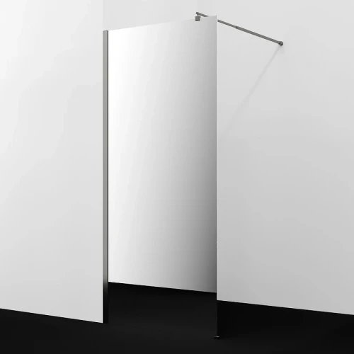 Душевая перегородка WasserKRAFT Rur 90 30W39GR-MR профиль Графит стекло зеркальное