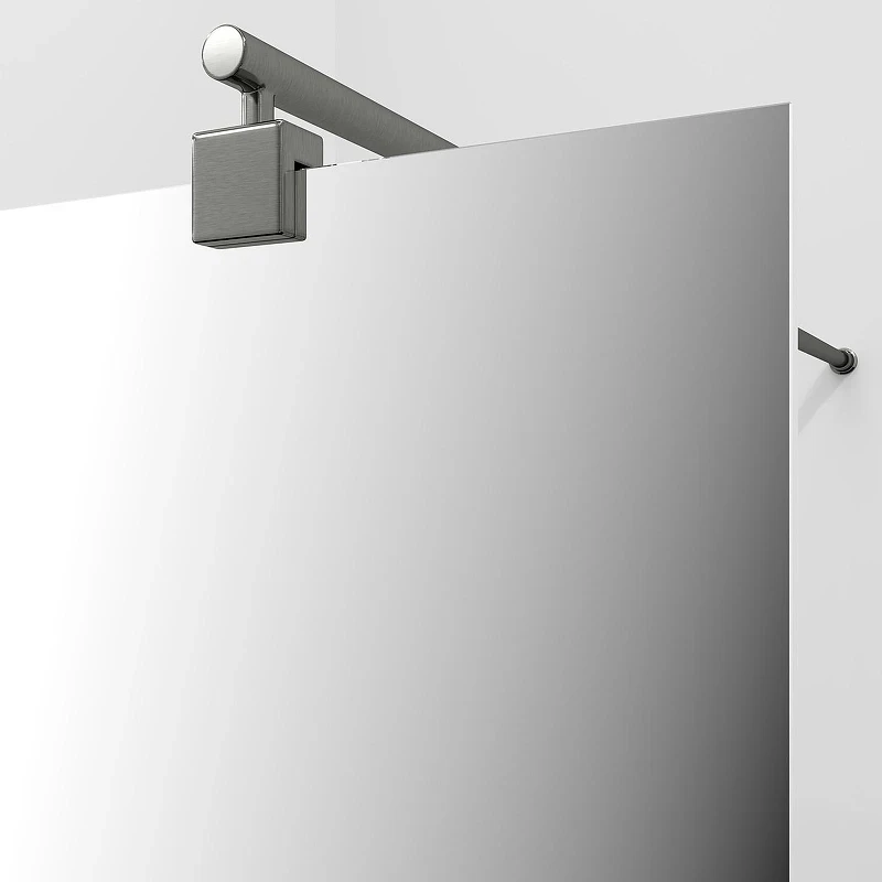 Душевая перегородка WasserKRAFT Rur 90 30W39GR-MR профиль Графит стекло зеркальное