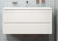 Тумба под раковину Art&Max Family 100 Family-1000-2C-SO-BL подвесная цвет Белый глянец