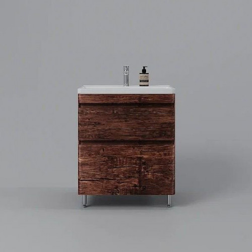 Тумба под раковину Style Line Атлантика 70 Люкс Plus СС-00002343 Старое дерево МДФ / ЛДСП