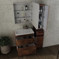 Тумба под раковину Style Line Атлантика 70 Люкс Plus СС-00002343 Старое дерево МДФ / ЛДСП
