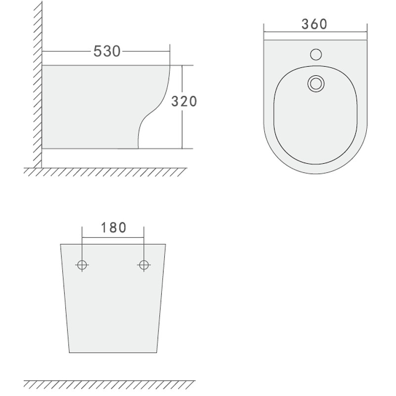 Биде Boheme Fiore 978-BIDET-W подвесное Белое глянцевое