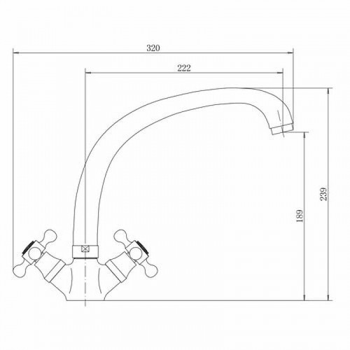 Смеситель для кухни Fashun A4219 цвет Хром