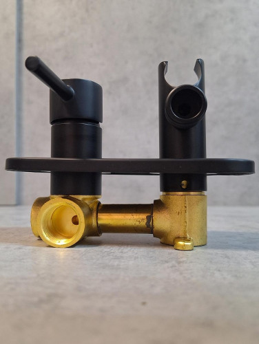 Гигиенический душ со смесителем AltroBagno Metropoli 060108 NeOp цвет Черный матовый