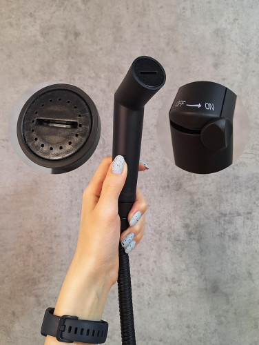 Гигиенический душ со смесителем AltroBagno Metropoli 060108 NeOp цвет Черный матовый