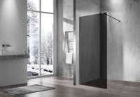 Душевая перегородка Vincea Walk-In 110 VSW-1H110CGGM профиль Вороненая сталь стекло тонированное