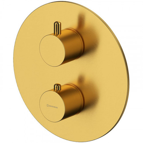 Смеситель для ванны Whitecross Y brushed gold YSET10GLB с термостатом Брашированное золото латунь встраиваемый