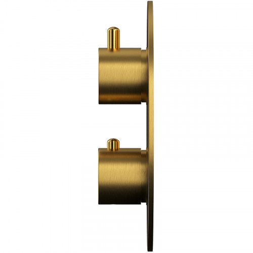 Смеситель для ванны Whitecross Y brushed gold YSET10GLB с термостатом Брашированное золото латунь встраиваемый