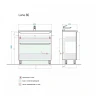 Тумба под раковину Alavann Lana 80 ALV0174002 цвет Белый