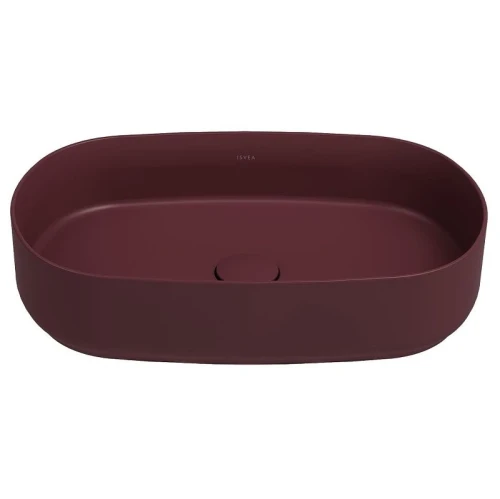 Раковина накладная Isvea Infinity 55 10NF65055-2R цвет Бордовый матовый