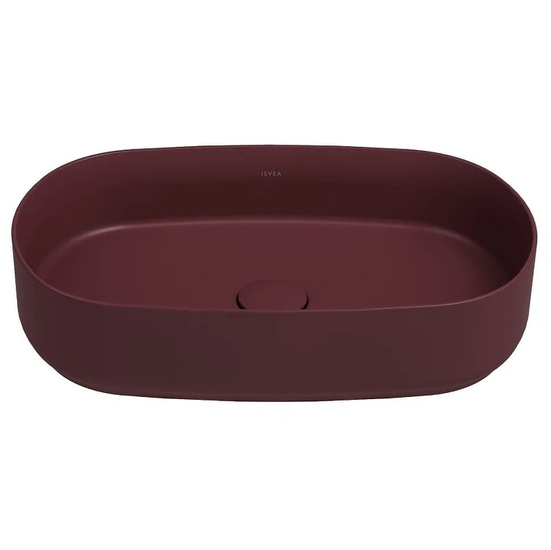 Раковина накладная Isvea Infinity 55 10NF65055-2R цвет Бордовый матовый