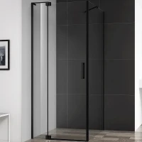 Душевой уголок Cezares Slider 110x80 SLIDER-AH-1-80-100/110-C-NERO профиль Черный матовый стекло прозрачное