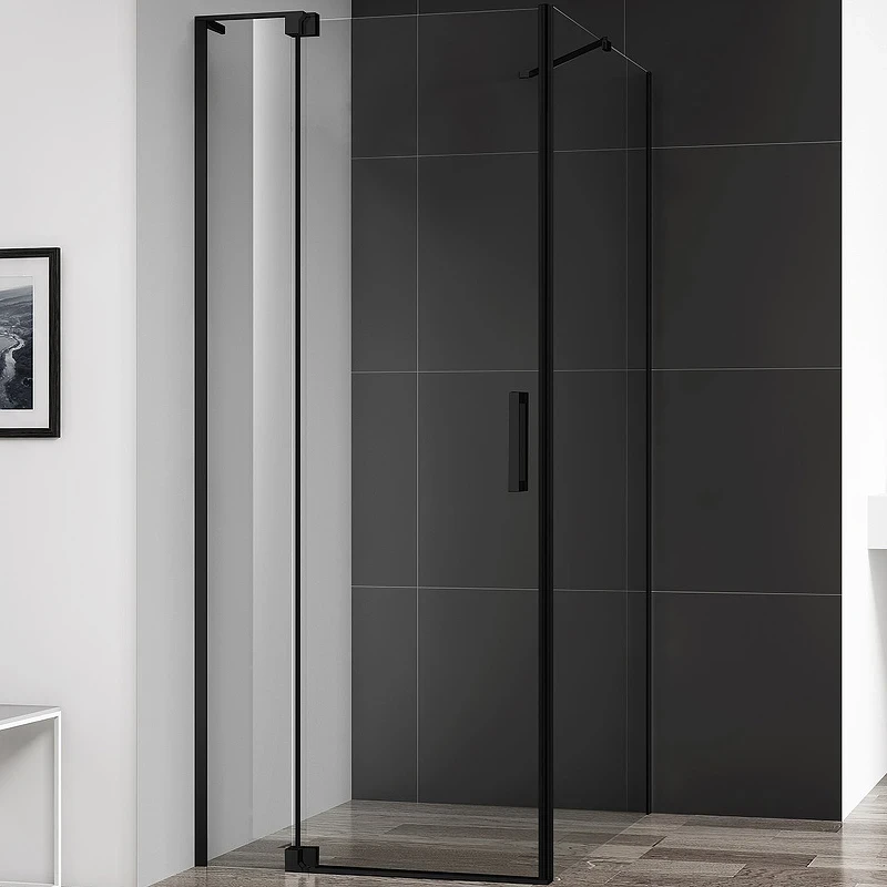 Душевой уголок Cezares Slider 110x80 SLIDER-AH-1-80-100/110-C-NERO профиль Черный матовый стекло прозрачное