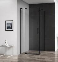 Душевой уголок Cezares Slider 110x80 SLIDER-AH-1-80-100/110-C-NERO профиль Черный матовый стекло прозрачное