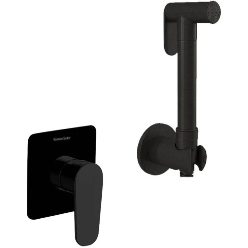 Гигиенический душ со смесителем Ramonsoler Alexia 364501WCNM Черный матовый