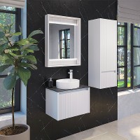 Тумба с раковиной Comforty Марсель 60 00-00012272 подвесная Белая матовая МДФ / ЛДСП