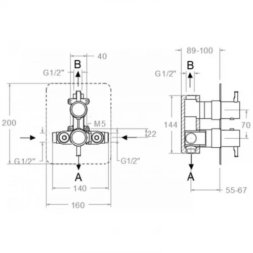 Душевая система Ramonsoler Odisea K3987021NM с термостатом Черная матовая
