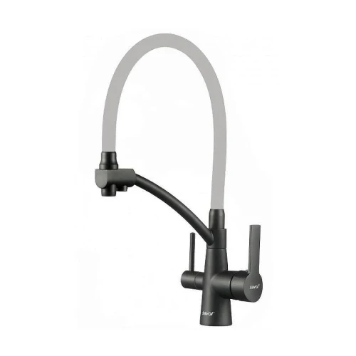 Смеситель для кухни Savol S-L1805H-04 цвет Черный Серый