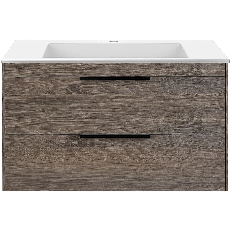 Тумба под раковину Vincea Chiara 2D 80 VMC-2C2800RO подвесная R.Oak МДФ / ЛДСП