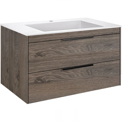 Тумба под раковину Vincea Chiara 2D 80 VMC-2C2800RO подвесная R.Oak МДФ / ЛДСП