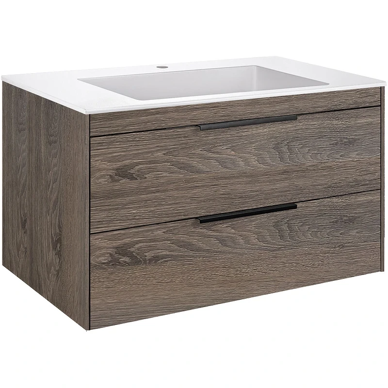 Тумба под раковину Vincea Chiara 2D 80 VMC-2C2800RO подвесная R.Oak МДФ / ЛДСП